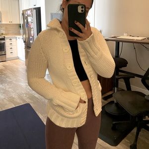 100% Cotton Sweater || Medium || White